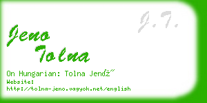 jeno tolna business card